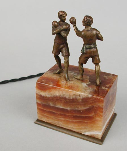 Bouton de sonnette en bronze(Boxe franaise)